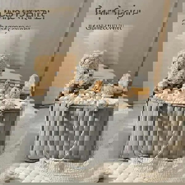 Anymom Anysort Mommy Baby Changing Bag Rectangular Line Pattern Basket Storage Stackers And Caddies Storage Organizer