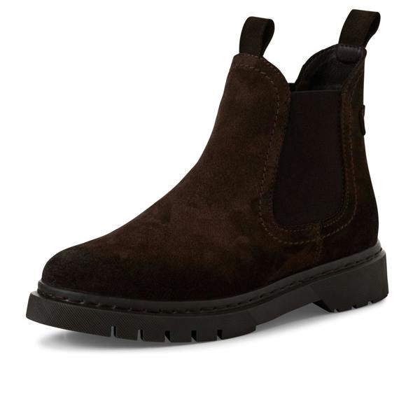 Tamaris Womens Mocca Brown Suede Leather Classic Chelsea Ankle Boots
