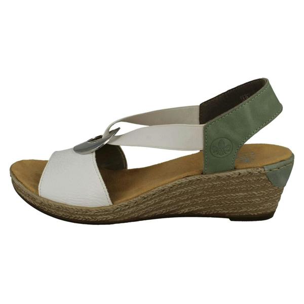 Rieker Ladies Rieker Wedge Heeled Sandals 624H6