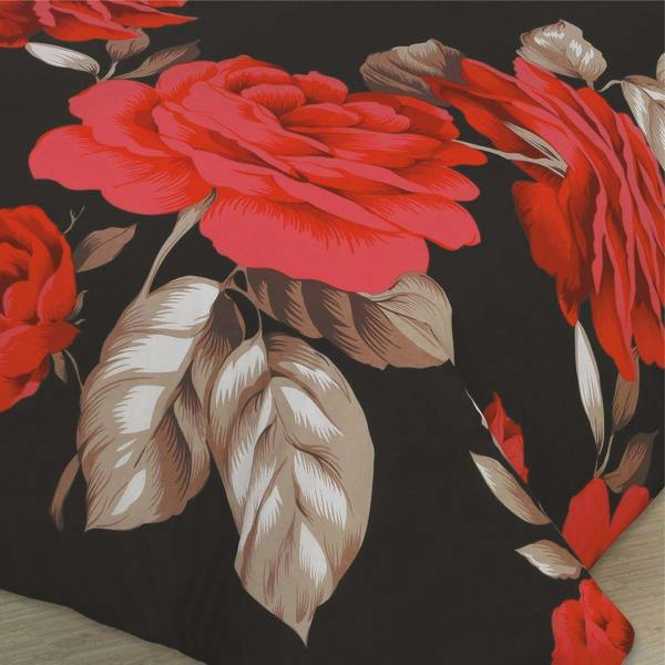 Isabella Black and Red Duvet Cover Set