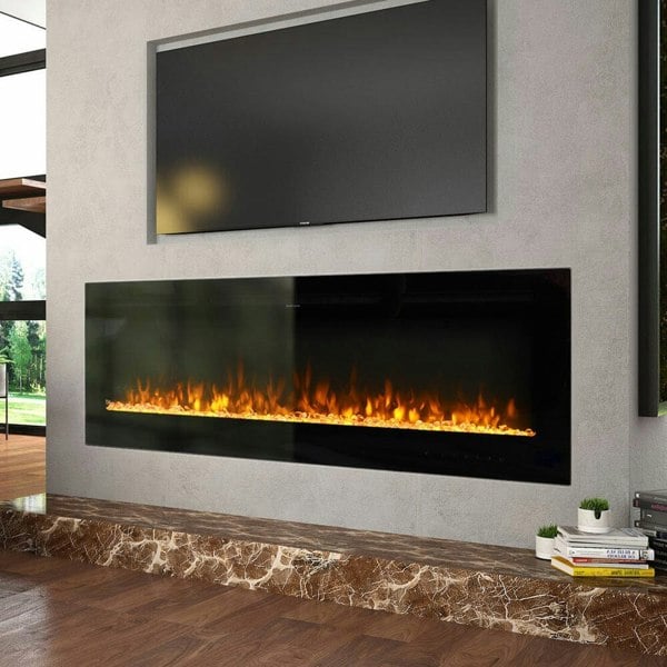 70/80 Inch Inset Electric Fireplace Built-In Heater with 9 Flame Colour Wall Mounted Fireplaces Living and Home 100 Inch