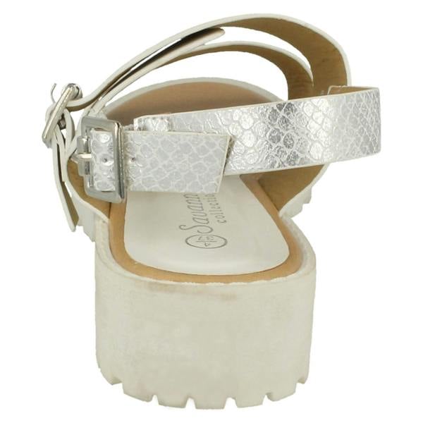 Savannah Ladies Savannah Buckle Strap Retro Sandals