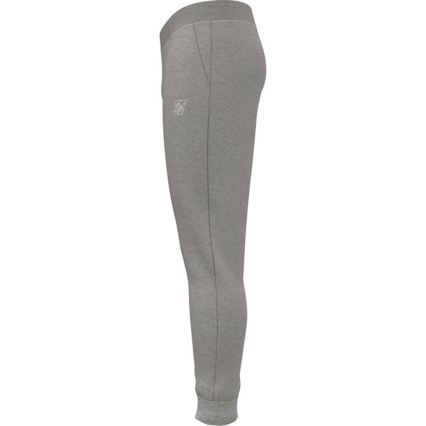 SikSilk Mens Fleece Joggers - Grey Marl - 