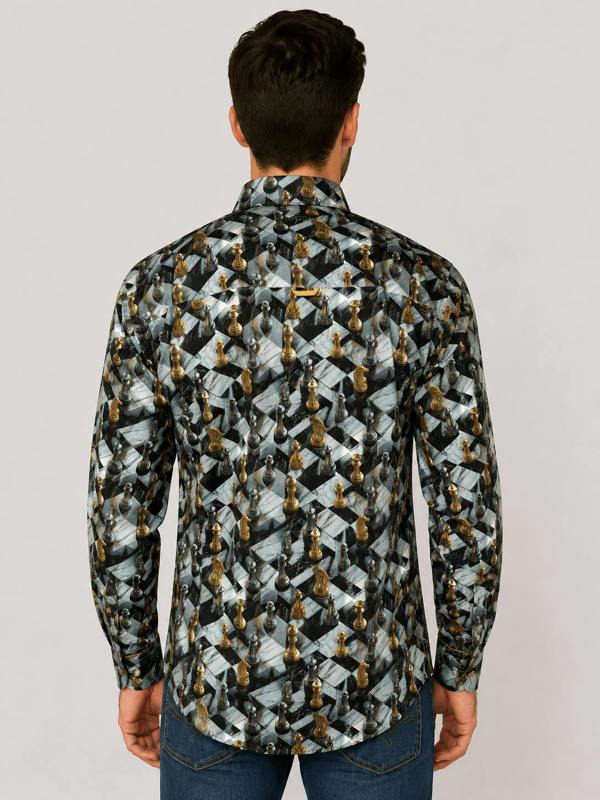 CL26115 Grey Chess - Claudio Lugli Shirts