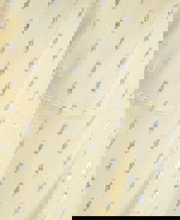 Needs No Label Lemon Flutter Sleeve Foil Midaxi Dress