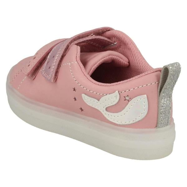 Clarks Girls Clarks Mermaid Detailed Light Up Shoes Flare Shell Lo T