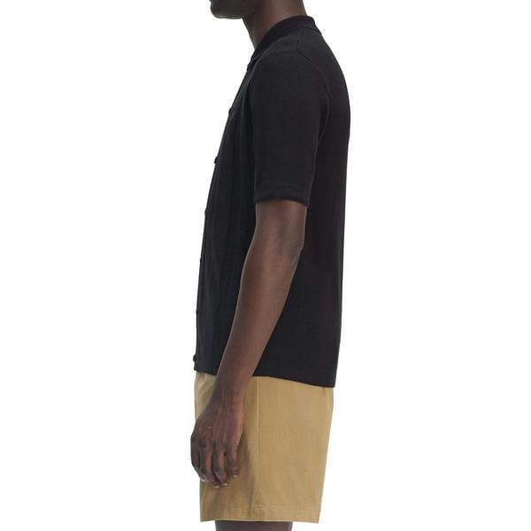 Fred Perry Button Through Short Sleeve Knitted Shirt