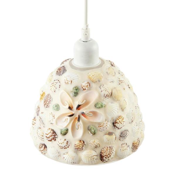 Pendant Lighting Shade with Handcrafted Shell Coastal Inspired Design Image 3