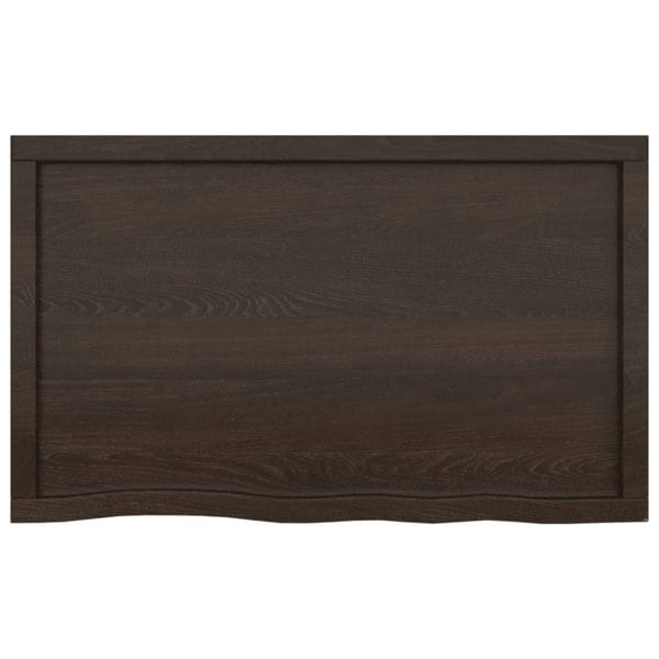 Berkfield Bathroom Countertop Dark Grey 100x60x6 cm Treated Solid Wood
