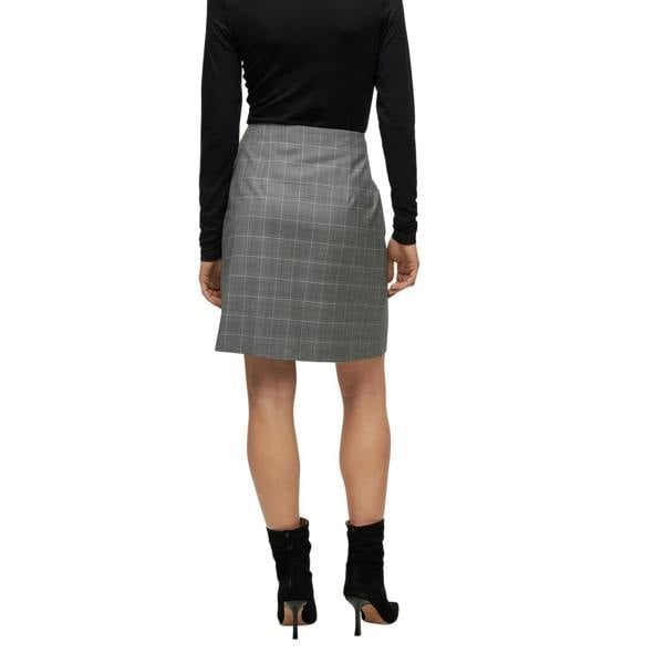 Boss Womens/Ladies Vanata Plaid Skirt - Grey - 