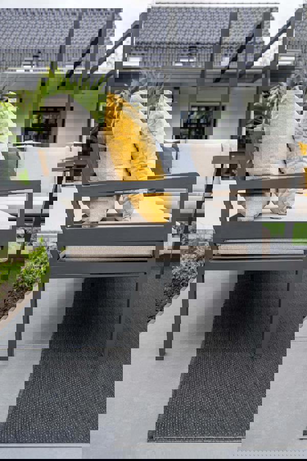 Garden Impressions Corsica Sand Cushions - Lounge & Dining Corner Sofa, with Table and Bench