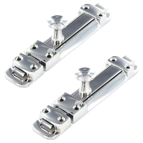 Securit 2 x Securit Door Bolt in Polished Chrome 100mm (4")