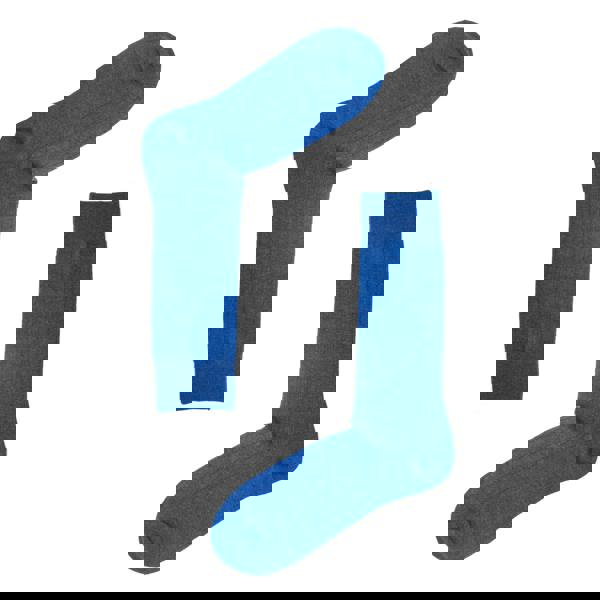 Jemsox Sweet Blue Recycled Rib Mens Socks | Eco-Friendly Comfort