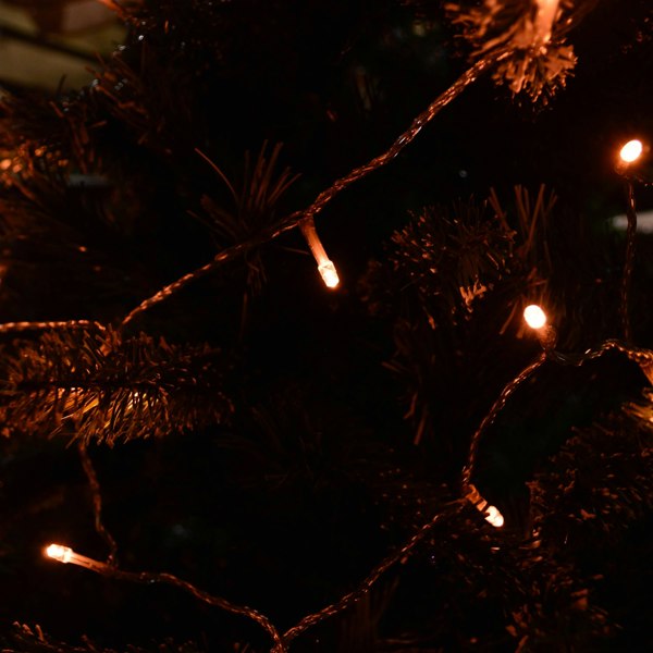 Samuel Alexander 200 LED 16m Premier Christmas Outdoor Lights Timer Clear Cable in Vintage Gold