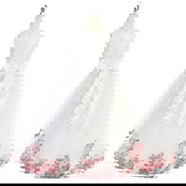 Rear of Sequin white Kenza dress