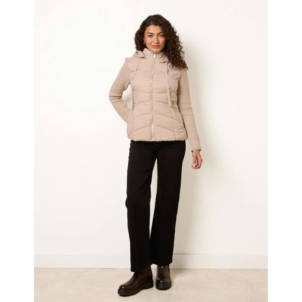 Blue Vanilla Knitted Sleeve Puffer Jacket