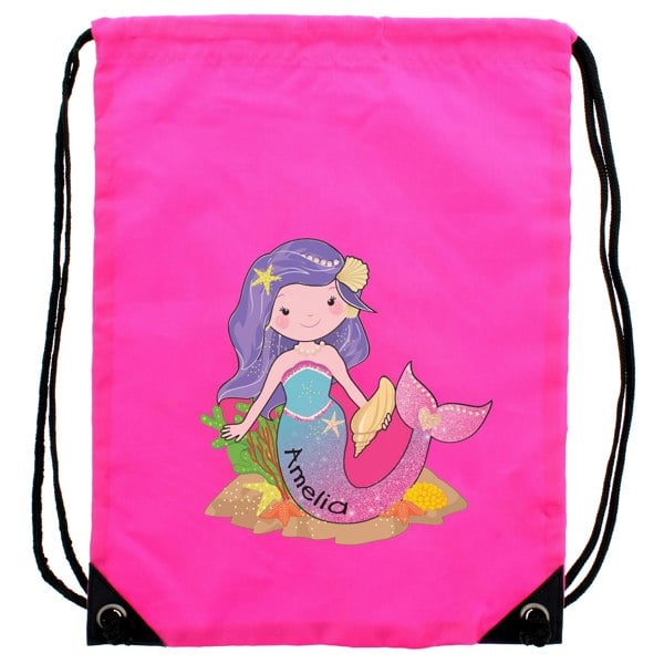 Personalised Memento Company Personalised Mermaid Pink Kit Bag