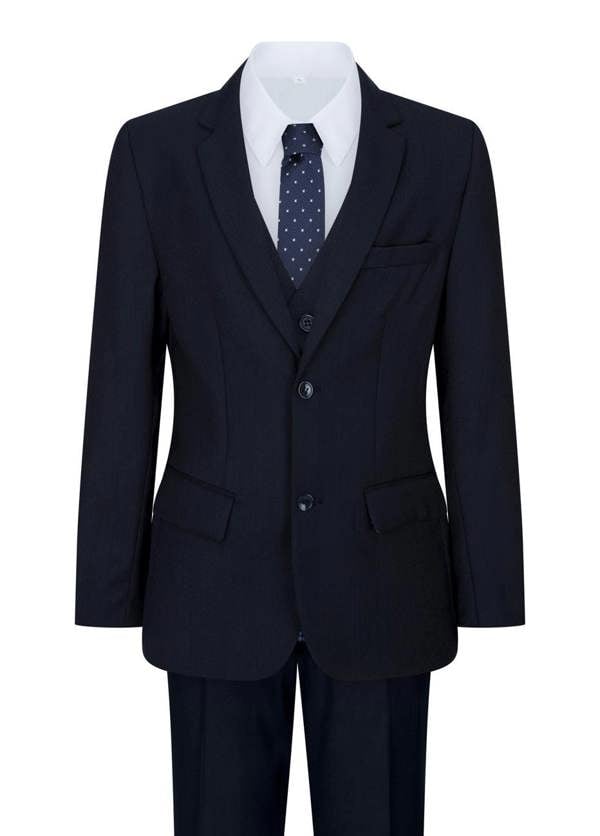 Paul Andrew Boys 5 Piece Navy Blue Classic Suit