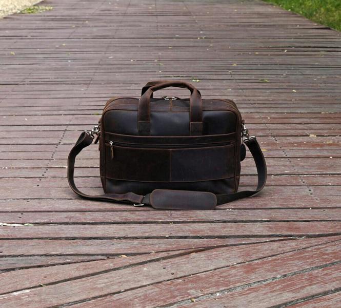 Touri Genuine Leather Briefcase With Luggage Strap (Copy)