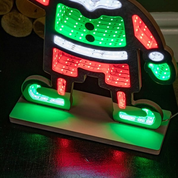Samuel Alexander 60cm Light up Standing Elf Infinity Christmas Decoration with Multi-Coloured LEDs