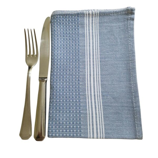 Cotton and Olive Tuana Cotton Hammam Hand Towel, Blue | Set of 2