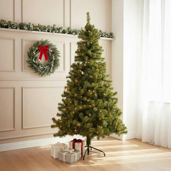 4ft to 12ft Green Pre-Lit Alaskan Pine Artificial Christmas Trees with Warm White LEDs image 9