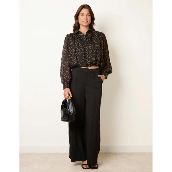 Blue Vanilla Blouson Bubble Hem Shirt