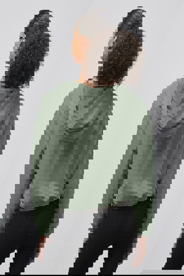 ENORSIA Jersey Hoodie With Elastic Waistband