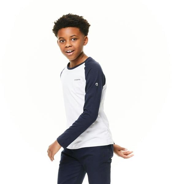 Craghoppers Childrens/Kids Abbott NosiBotanical T-Shirt - Dark Navy/Optic White - 