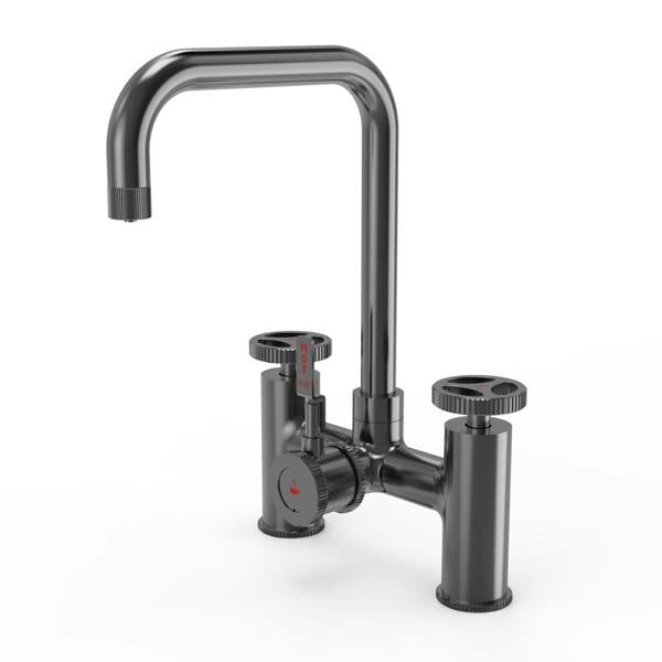Flode kraft | Industrial Bridge Style 3 in 1 Instant Boiling Tap | Gun Metal Finish