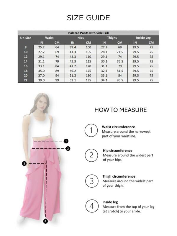 HotSquash Palazzo Pants with Side Frill