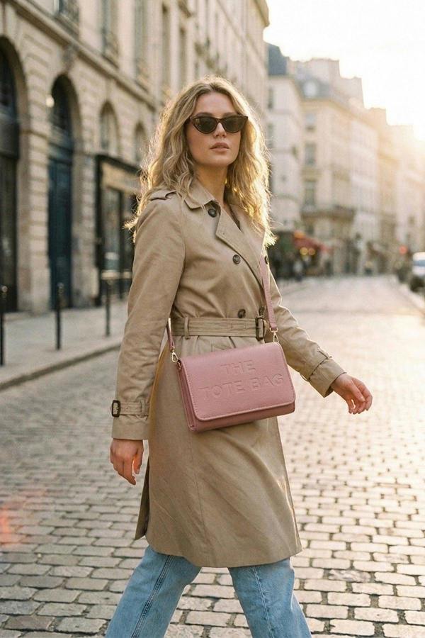 ikrush Constance Pebbled Faux Leather Text Bag
