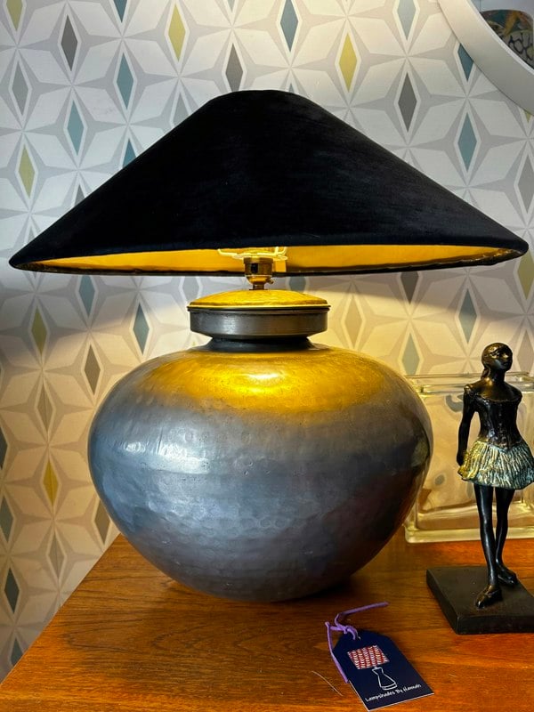 Black Velvet Parasol Lampshade