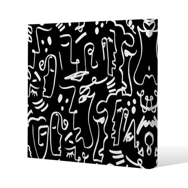 Benjamin Tate Design Geometric Shapes Repeating (Canvas Print)