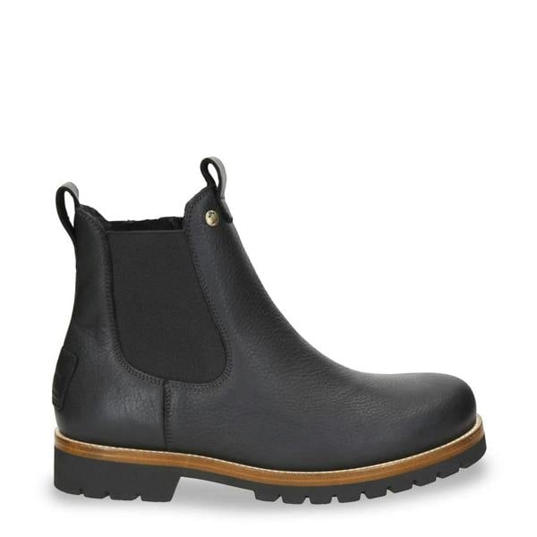 Panama Jack Beny Igloo C1 - Men's Black Waterproof Leather Chelsea Boots