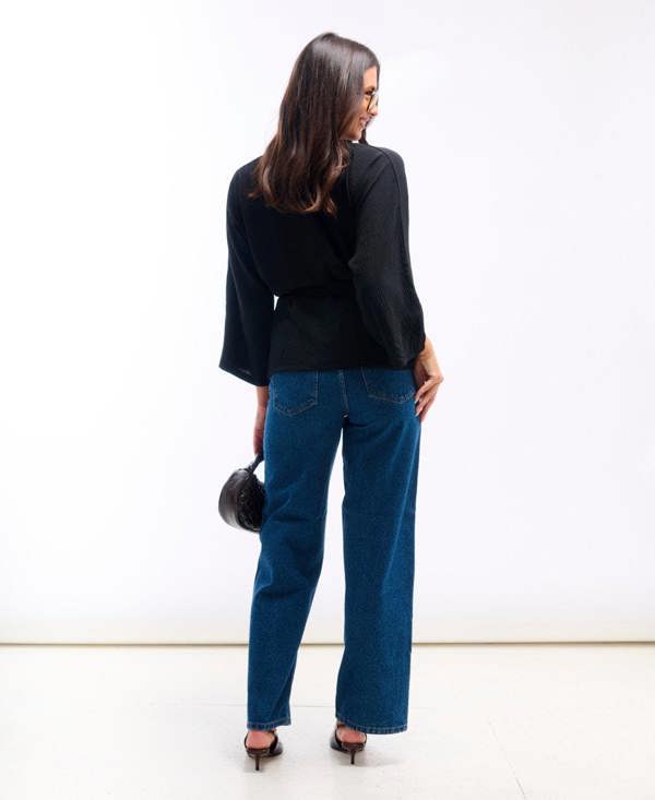 Needs No Label Black Soft Belted Jacket