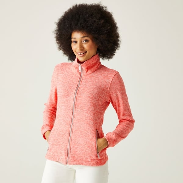 Regatta Women's Azaelia Marl Full Zip Fleece Jacket - Shell Pink