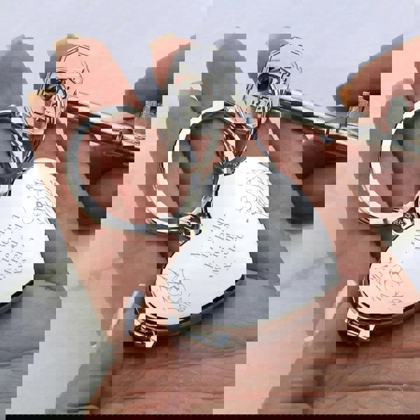 Personalised Memento Company Personalised Floral Heart Photo Frame Keyring