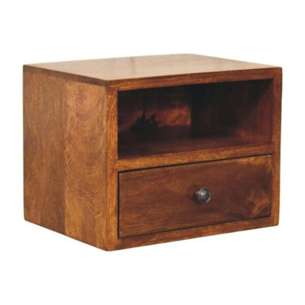 Wyld Haus Cortina 1 Drawer Mango Wood Wall Mounted Bedside Table