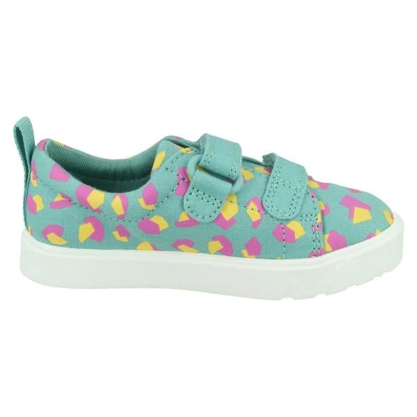 Clarks Childrens Clarks Hook & Loop Fastening Canvas Shoes City Bright