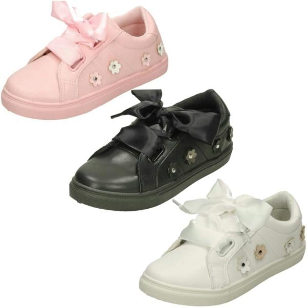 Spot On Girls Spot On Ribbon Lace Pumps
