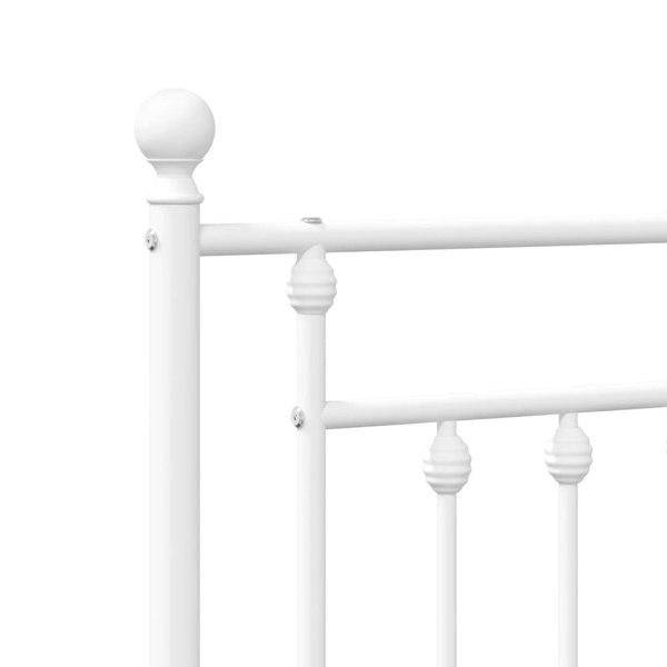 Berkfield Metal Headboard White 160 cm