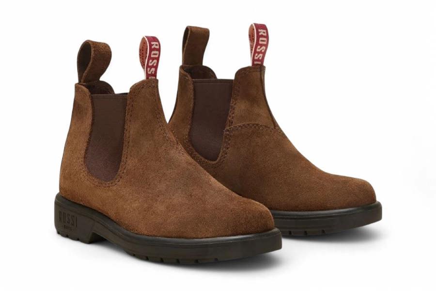 Rossi Boots Rossi 303 Endura Rustic Brown Suede Leather Chelsea Boots