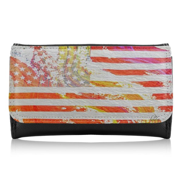 Benjamin Tate Design American Flag Flare Maxi Purse