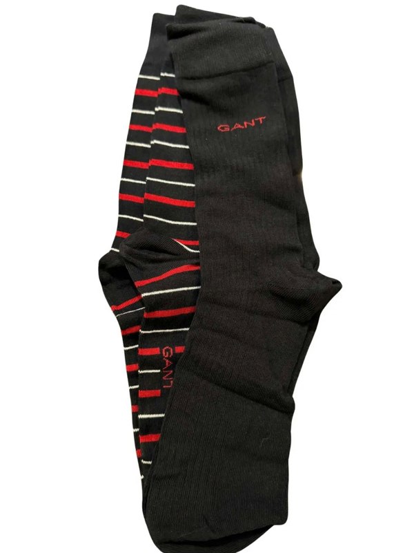 GANT 2-Pack Multi-Stripe Socks Gift Set, Black