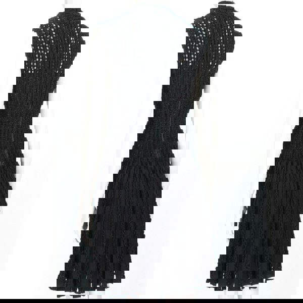 Alaia luxurious skater dress in black and shimmering onyx black