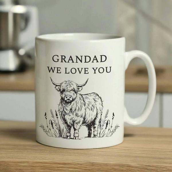Personalised Highland Cow Mug - alternative angle