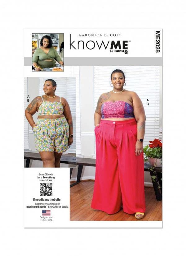 Know Me Sewing Pattern 2028, Tops, Trousers, Shorts for Women, FG (16W-18W-20W-22W-24W-26W) - Intermediate
