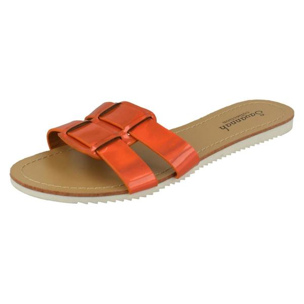 Savannah Ladies Savannah Flat Two Strap Mule