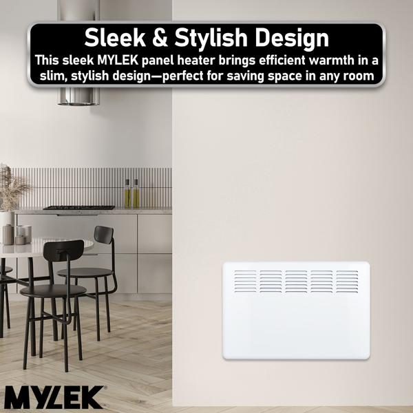 MYLEK Panel Heater 1.5KW Eco Smart WiFi App Radiator Electric Low Energy with Timer and Thermostat